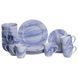 Столовый набор посуды 24 предмета на 6 персон Marble Clara фарфоровый Синий MD-24-3B MD-24-3B фото 1